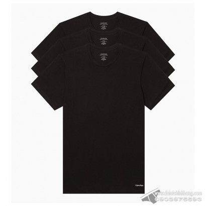 Áo lót nam Calvin Klein NB4011 Cotton Classic Fit Crewneck T-shirt 3-pack Black